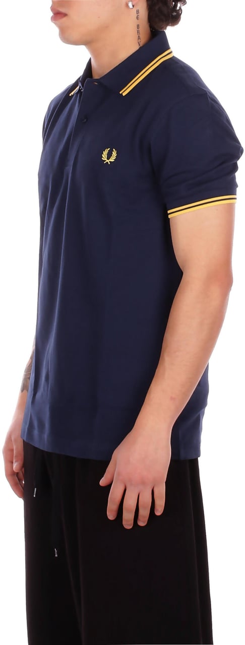 Fred Perry T-Shirts And Polos Blu Giallo Navy