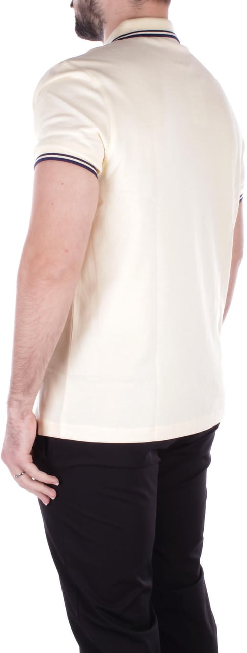 Fred Perry Fred Perry Twin Tipped Polo Ice Cream/French Navy Blauw
