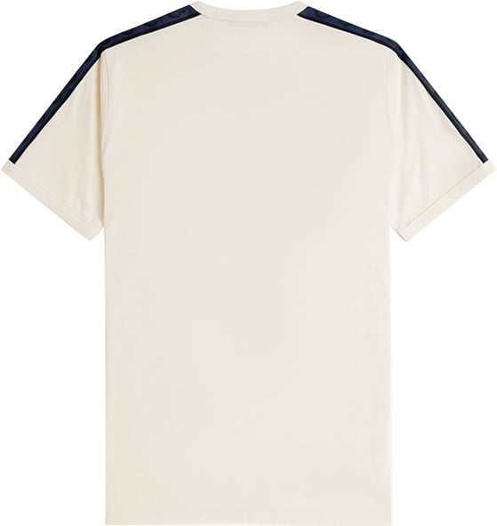 Fred Perry Fred Perry Contrast Tape Ringer T-Shirt Beige