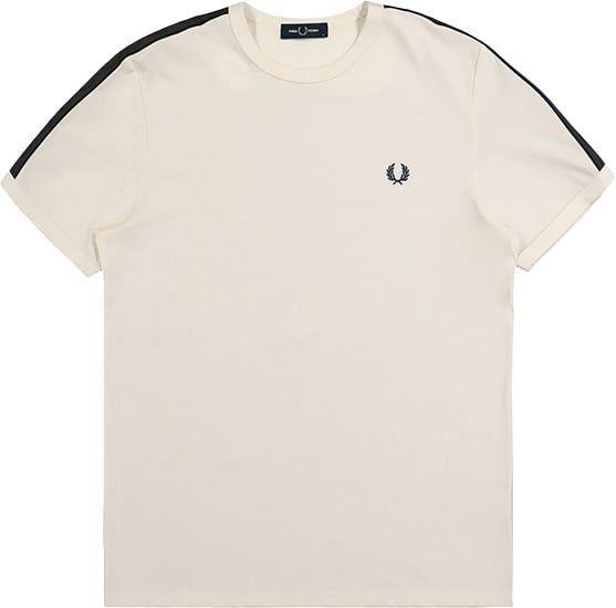Fred Perry Contrast Tape Ringer T-Shirt Beige