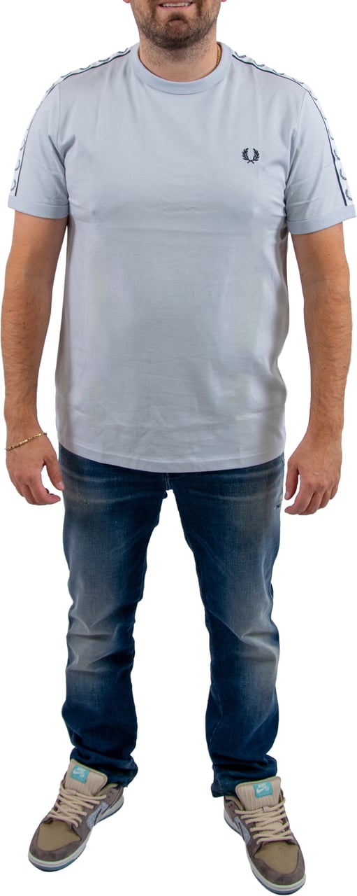 Fred Perry Taped Ringer T-Shirt Blauw