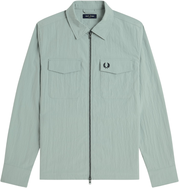 Fred Perry Fred Perry Zip Through Overshirt Groen