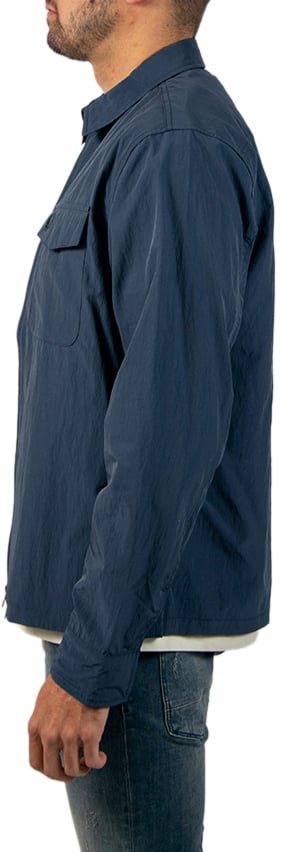 Fred Perry Fred Perry Zip Through Overshirt Blauw