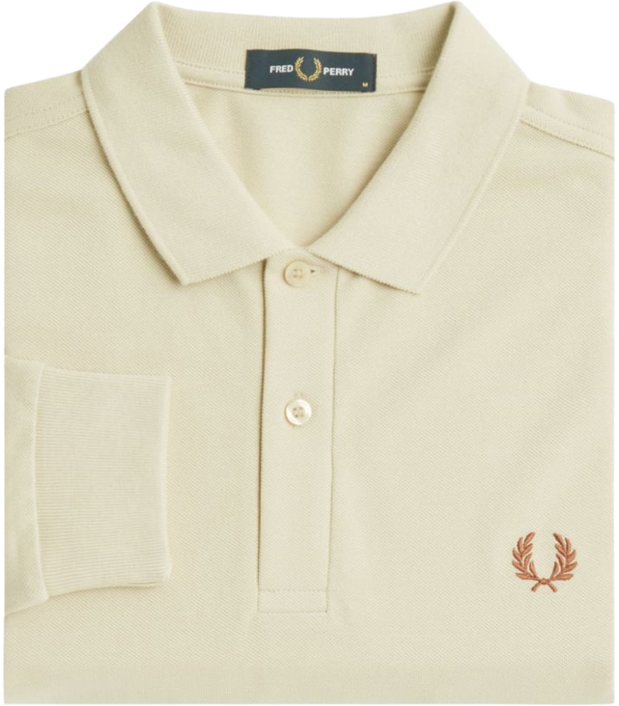 Fred Perry LS Plain Fred Perry Shirt Beige