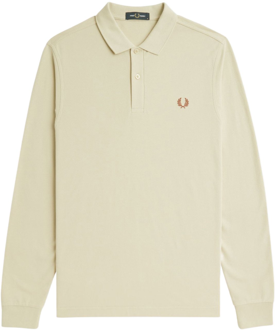 Fred Perry LS Plain Fred Perry Shirt Beige