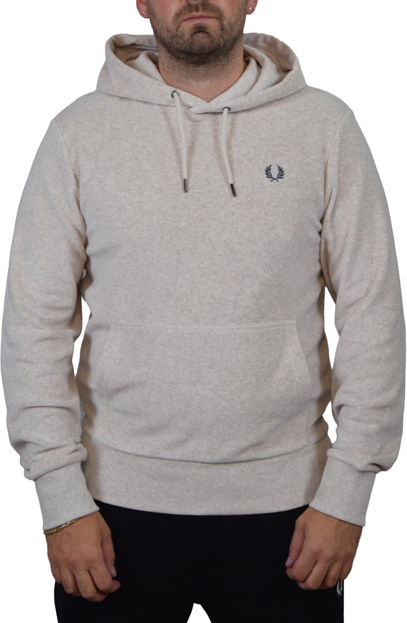 Fred Perry Towelling Crew Neck Sweatshirt Beige