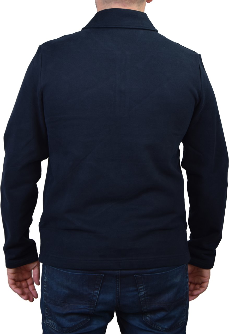 Fred Perry Half Zip Smock Sweatshirt Blauw