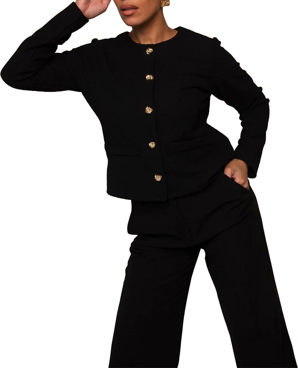 Freebird Jacket Zwart Liselotte Jer-structure-25-3 Zwart