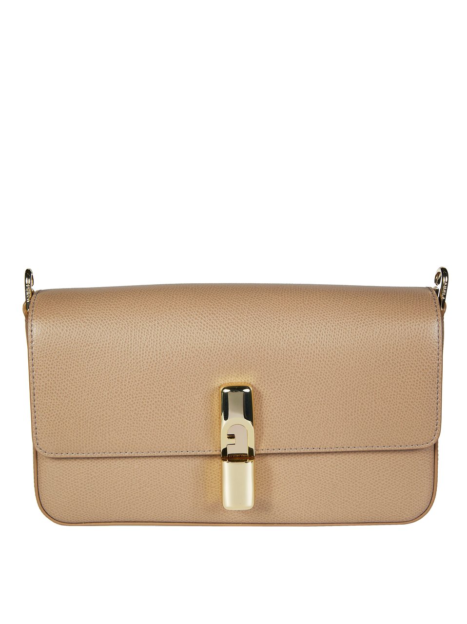 Furla Iride S Gold Clasp Crossbody Maroon