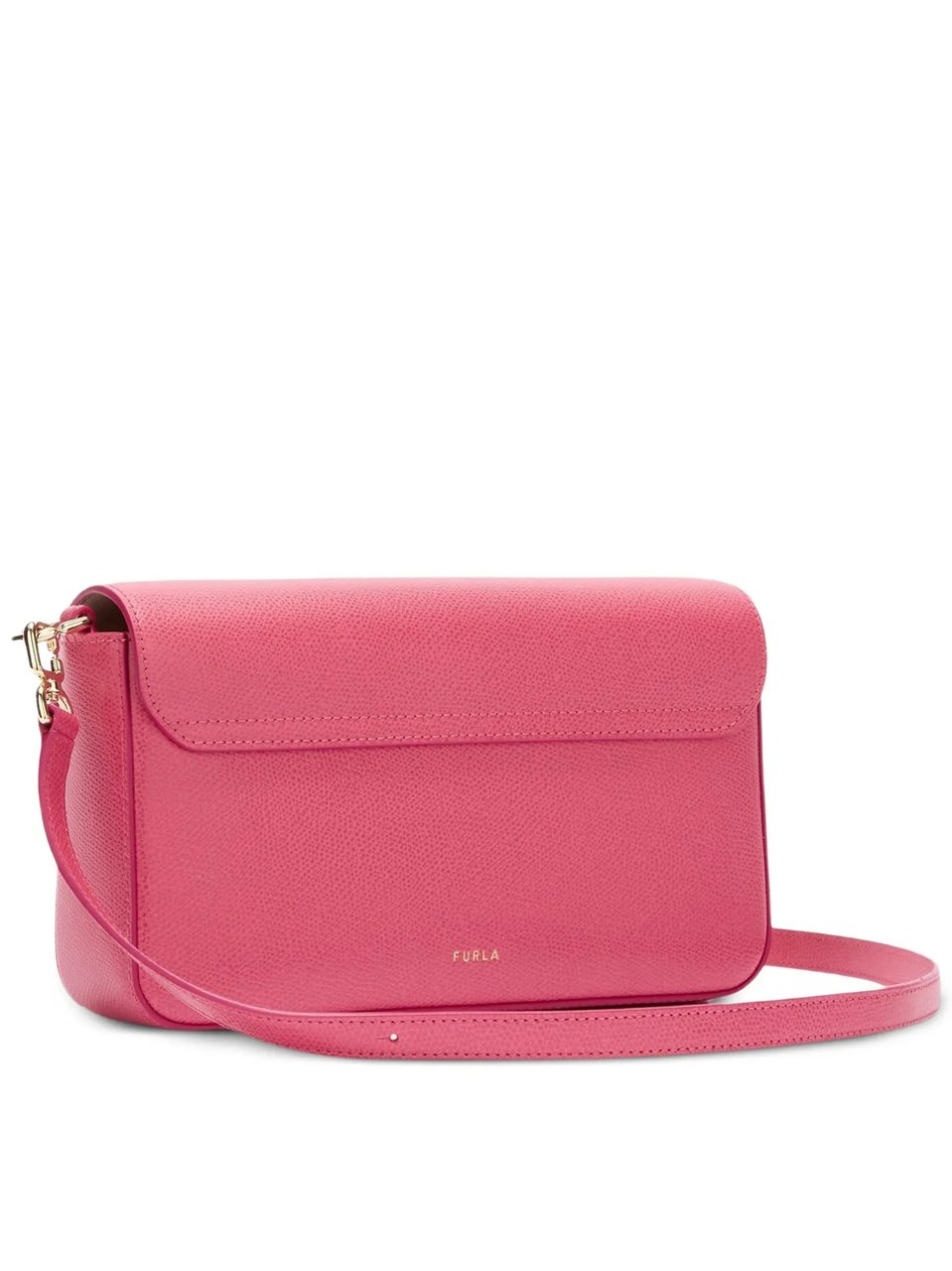 Furla Iride S Gold Clasp Crossbody Maroon