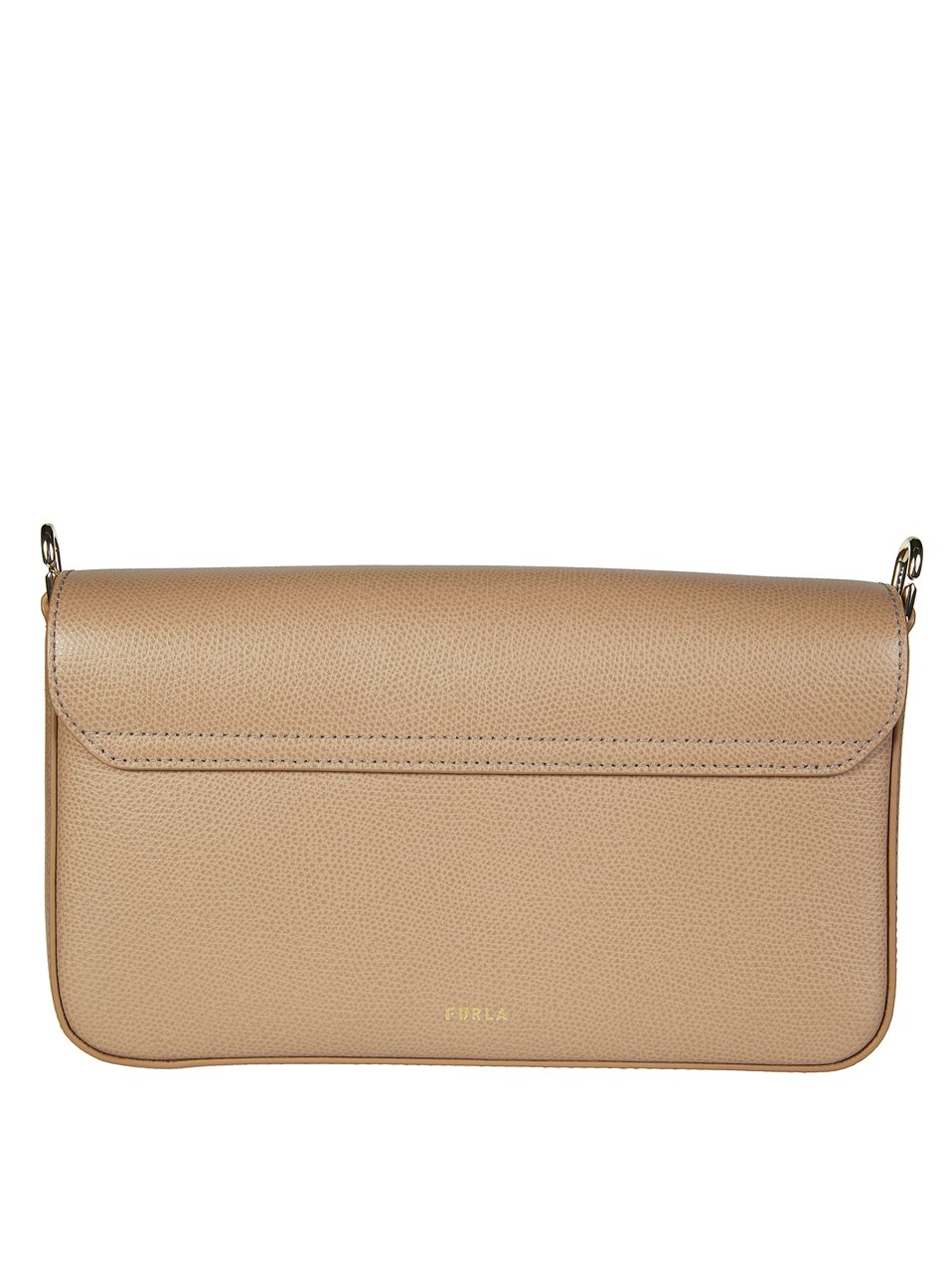 Furla Iride S Gold Clasp Crossbody Maroon