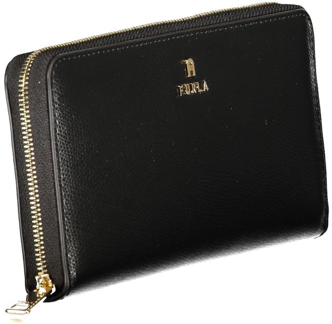 Furla Furla Nero Leather Women Wallet Zwart