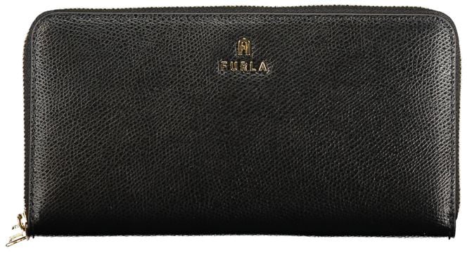 Furla Furla Nero Leather Women Wallet Zwart