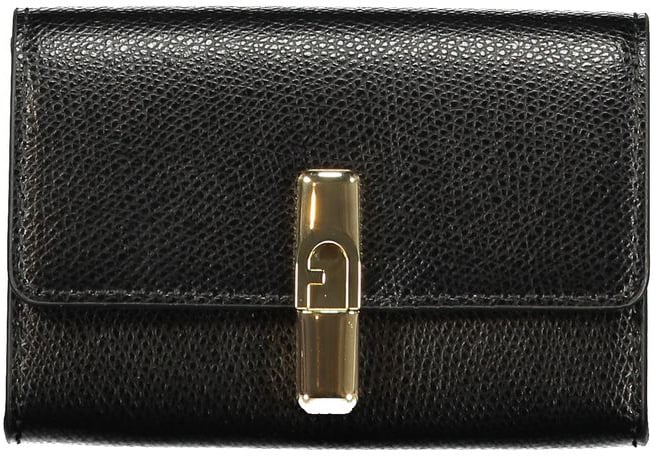 Furla Furla Nero Leather Women Wallet Zwart