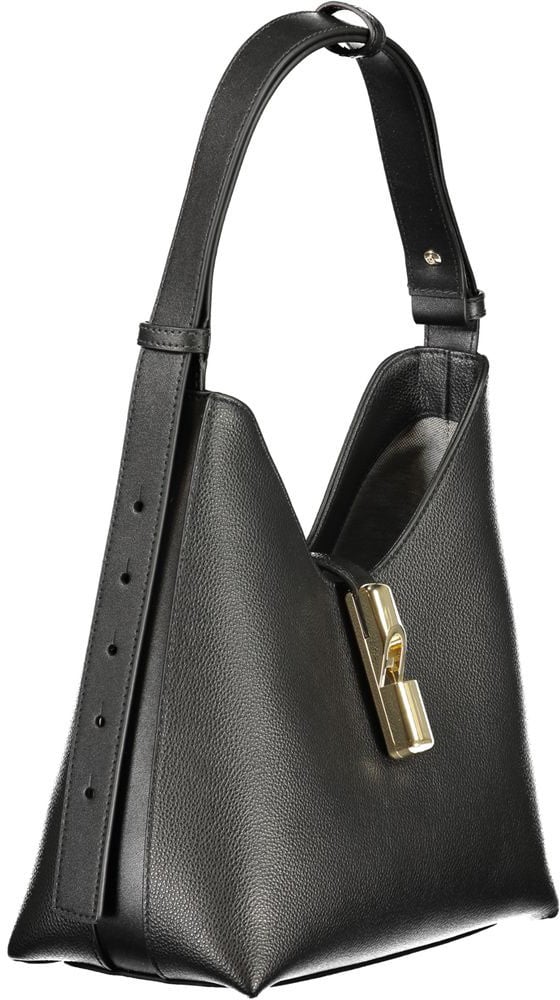 Furla Furla Nero Leather Woman Bag Zwart