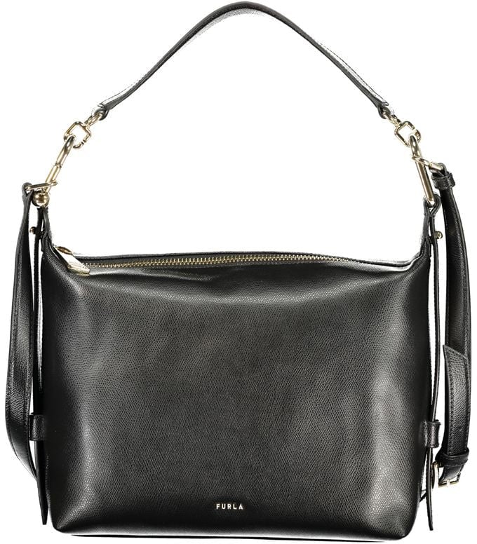 Furla Furla Nero Leather Women Bag Zwart