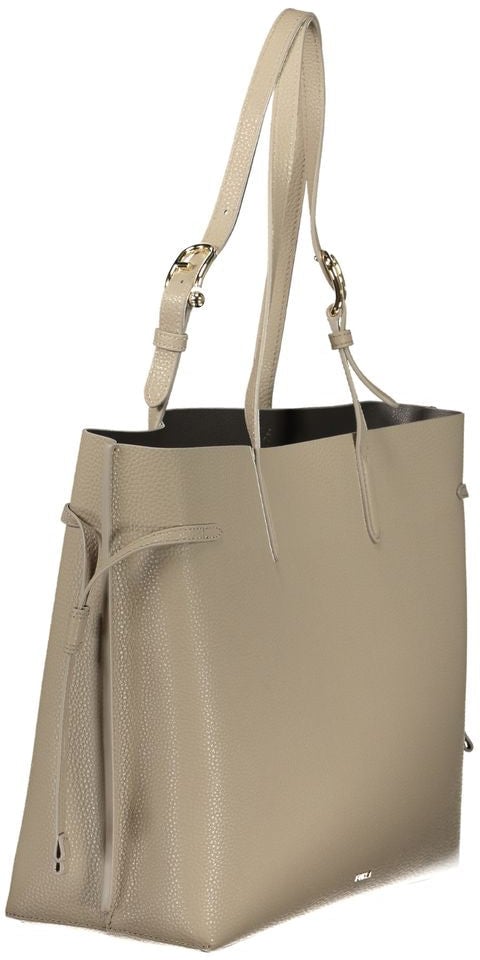 Furla Beige Leather Women Handbag Roze