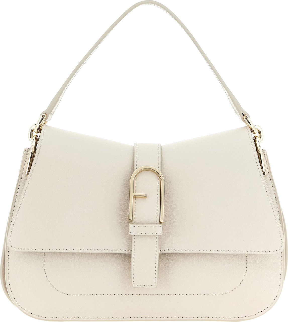 Furla Beige Calfskin Shoulder Bag Groen