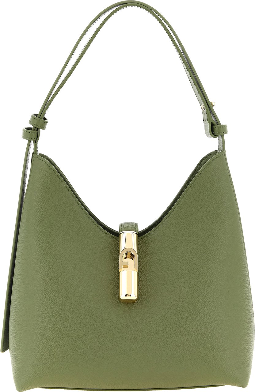 Furla Bicolor Calfskin Shoulder Bag Groen