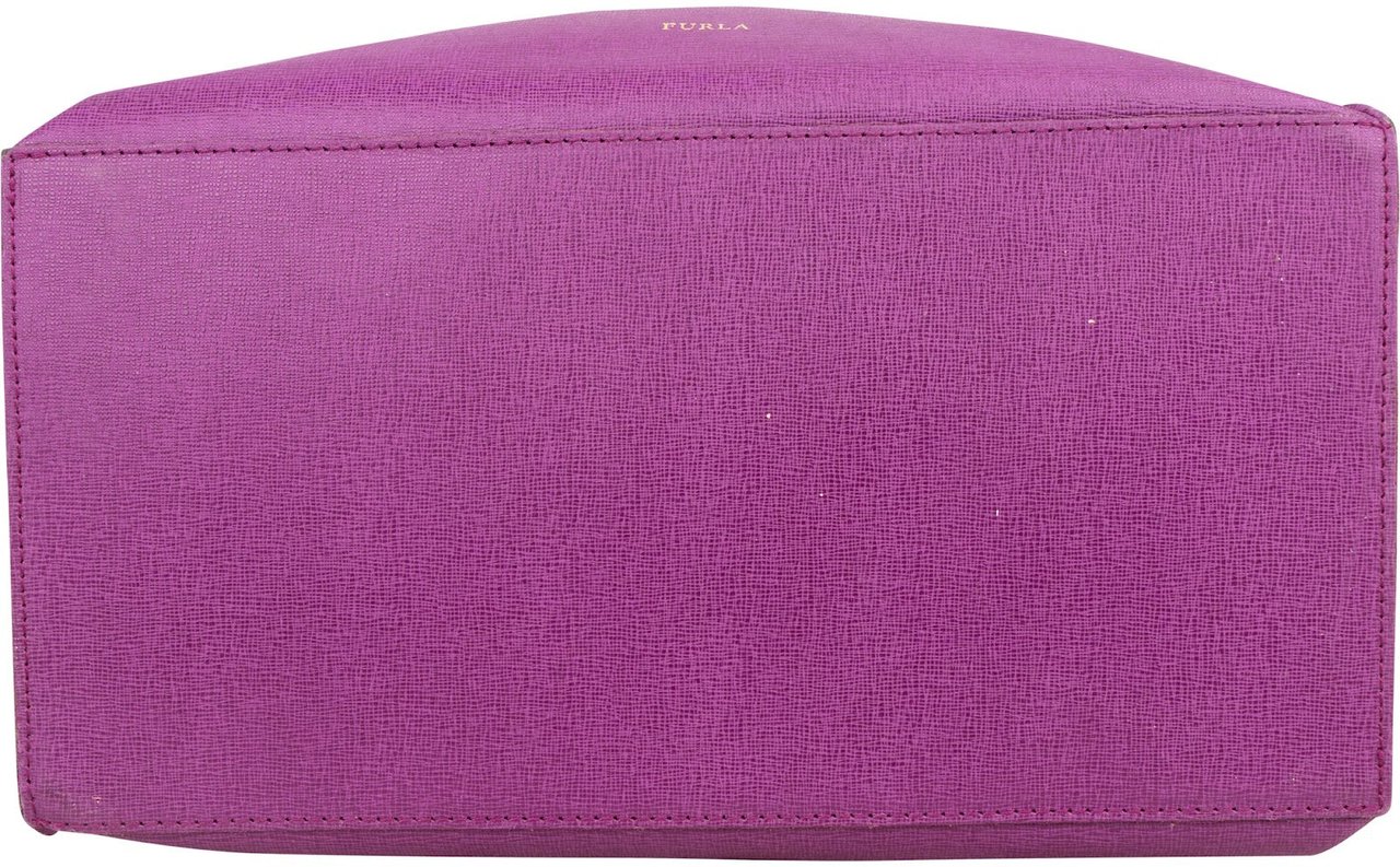 Furla Furla Grained Leather Man Giove Tote Handbag Roze