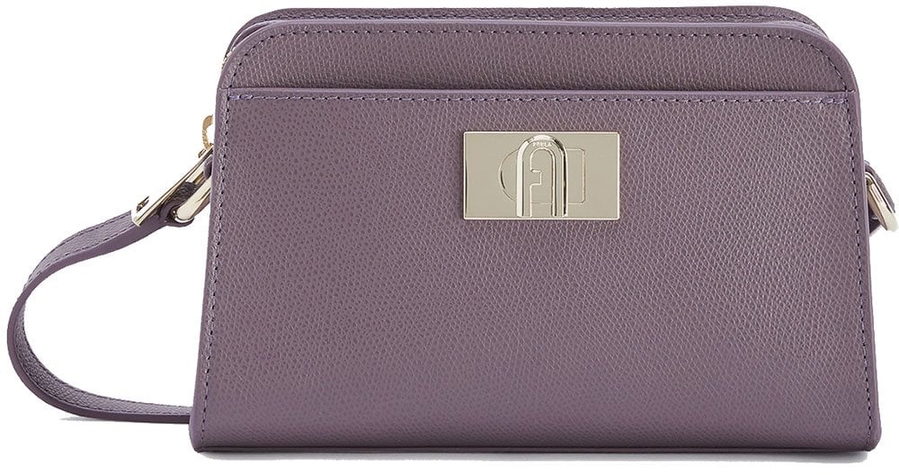 Furla Rectangular Leather Bag Grijs