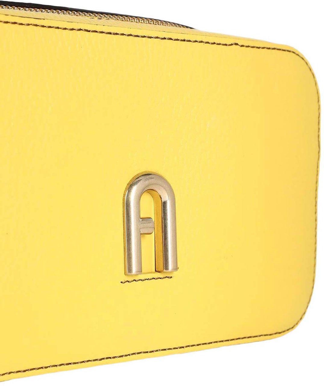 Furla Rectangular Textured Leather Bag with Zip Closure Groen