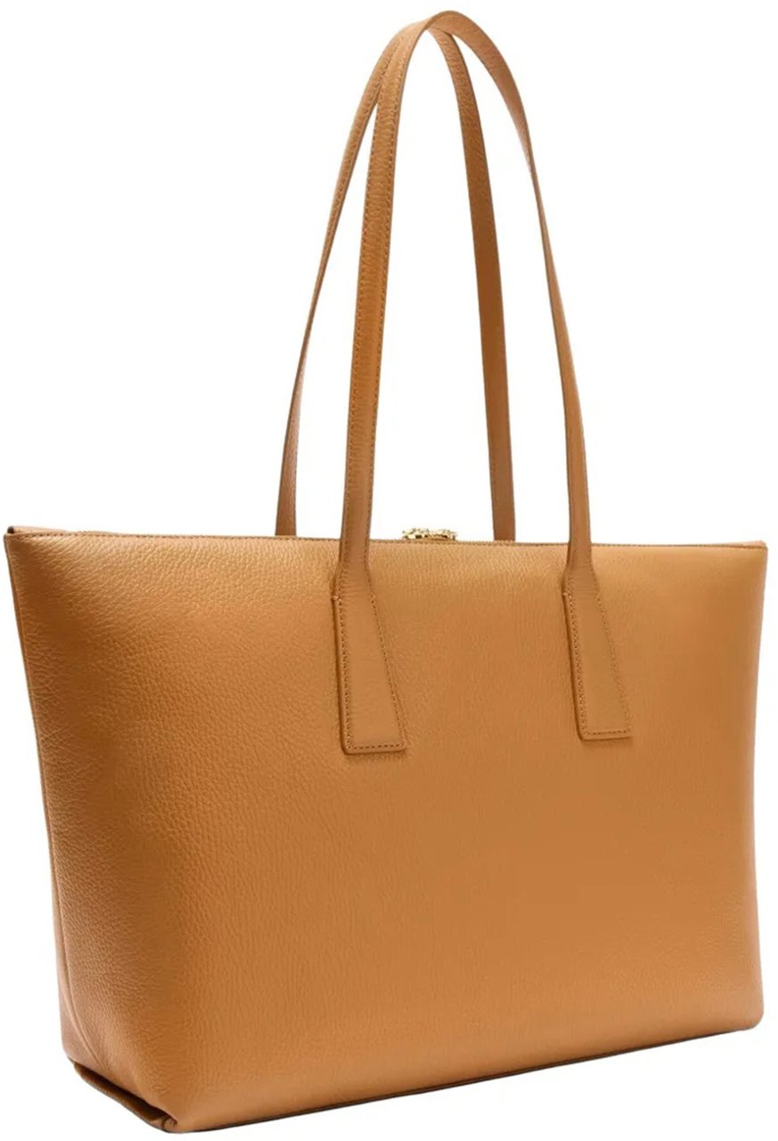 Furla Olivia L Tote Structured Brown Leather Tote Bruin