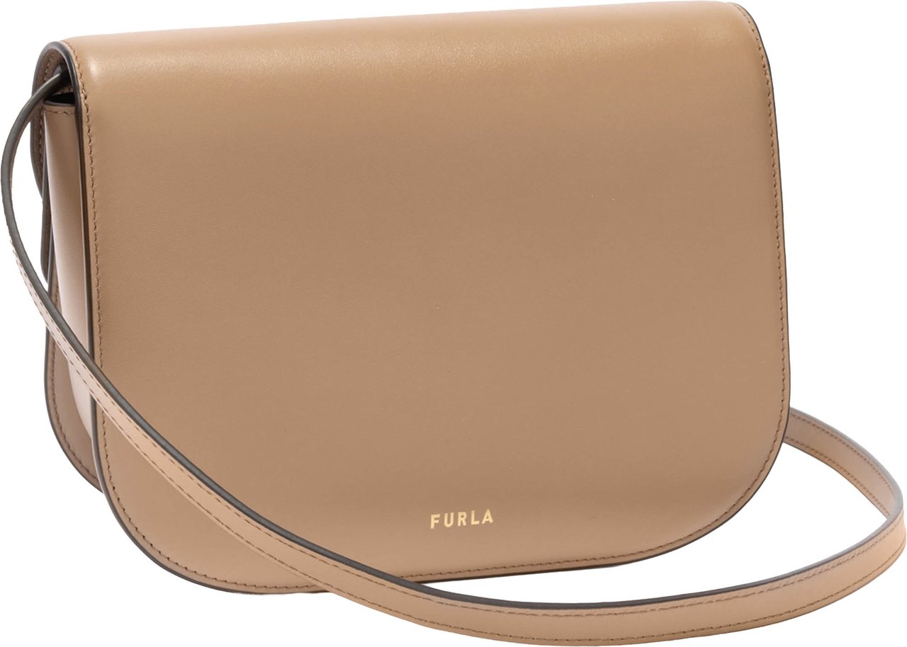 Furla Sfera S Rectangular Minimalist Black Leather Bag Neutraal