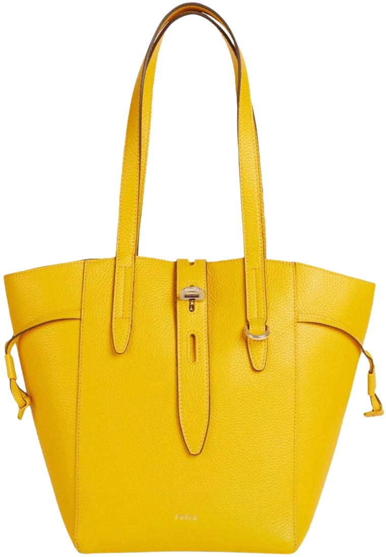 Furla Net Medium Logo Tote Bag Geel