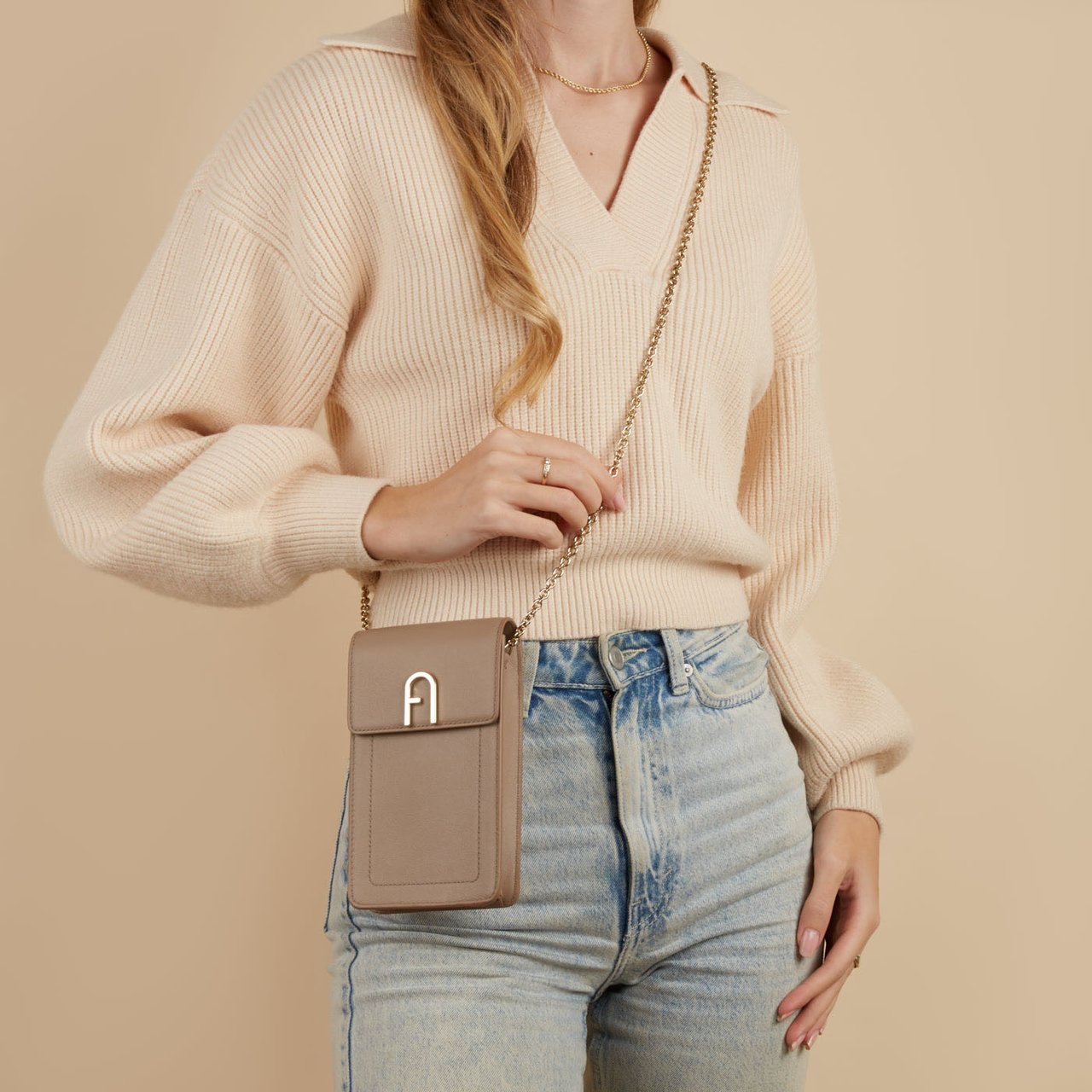 Furla Flow - Tas - Beige Beige
