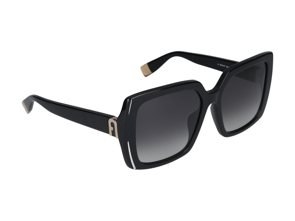 Furla Black Oversized Square Sunglasses Grijs