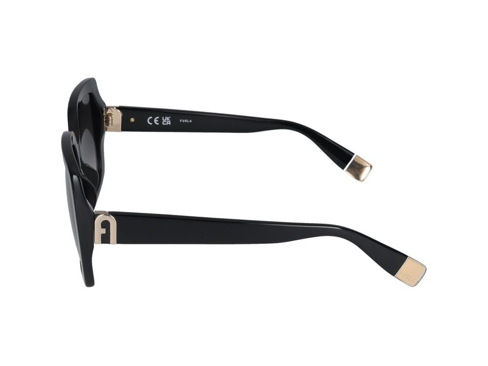 Furla Black Oversized Square Sunglasses Grijs