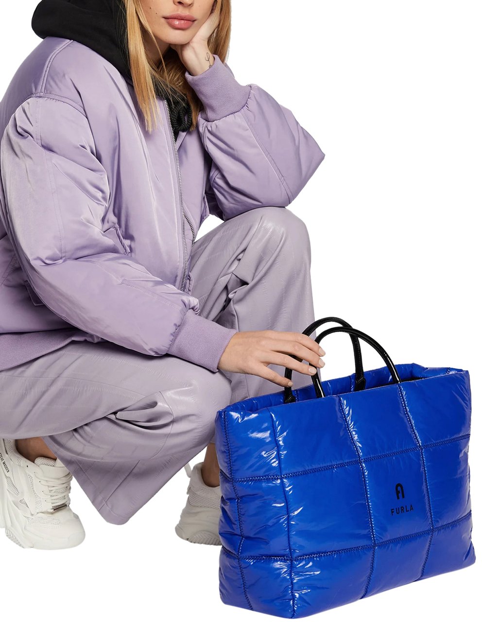 Furla Opportunity Logo Large Tote Bag Blauw