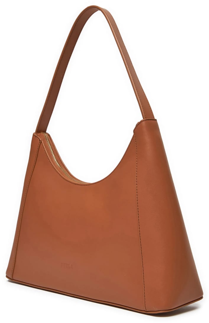 Furla Diamante Logo Shoulder Bag Bruin