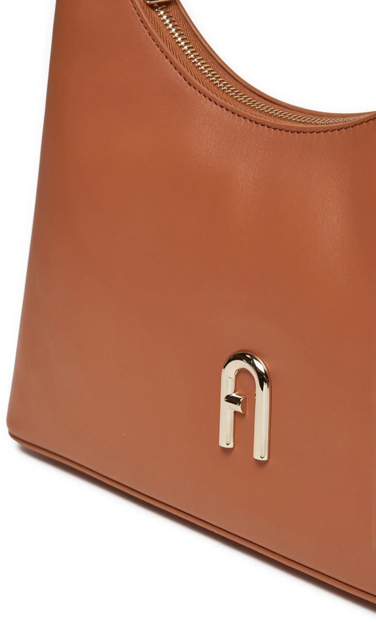 Furla Diamante Logo Shoulder Bag Bruin