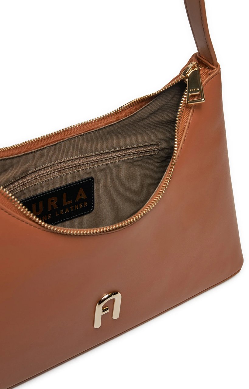 Furla Diamante Logo Shoulder Bag Bruin