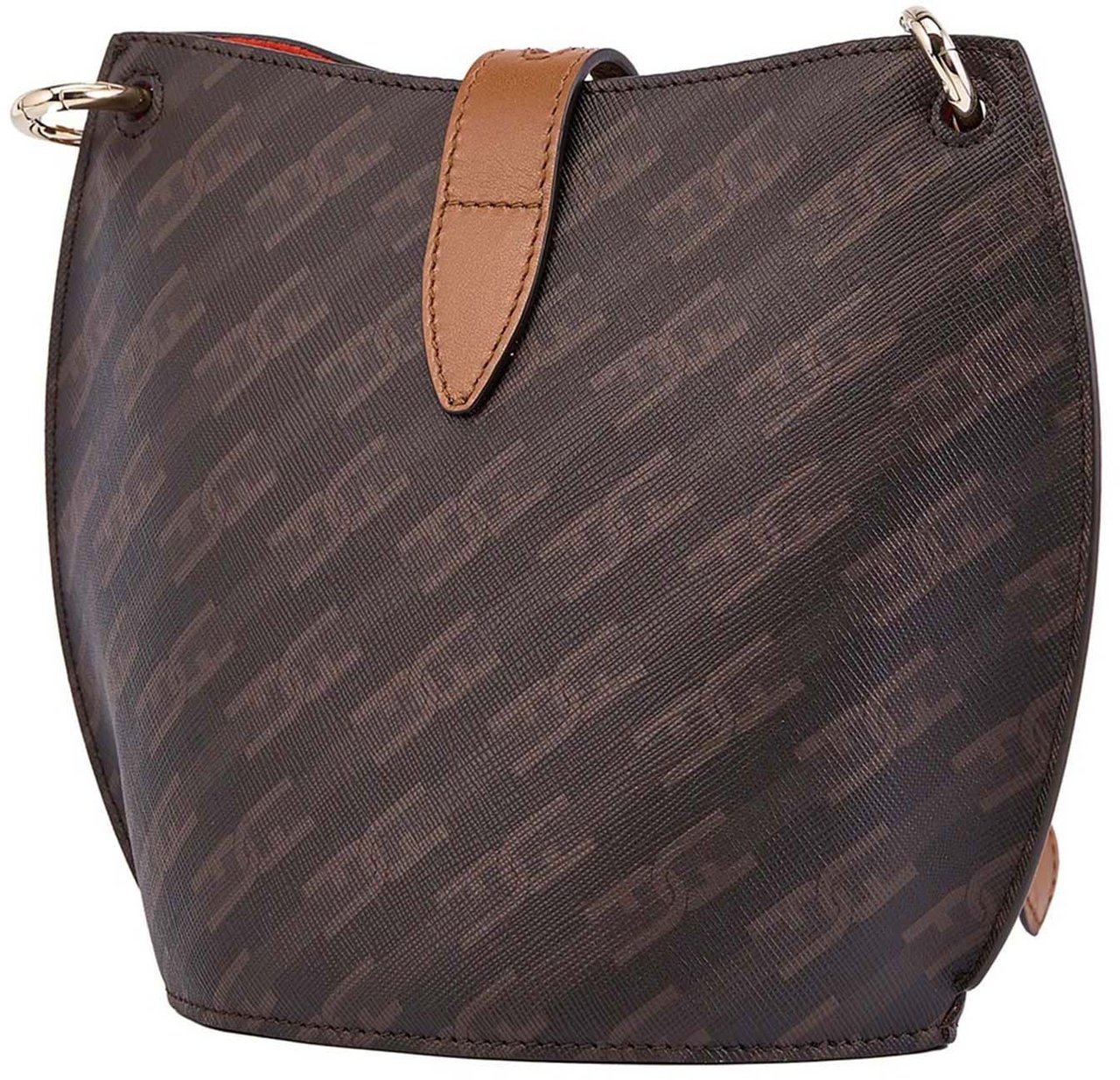 Furla Structured Black Logo-Pattern Furla Bag Zwart