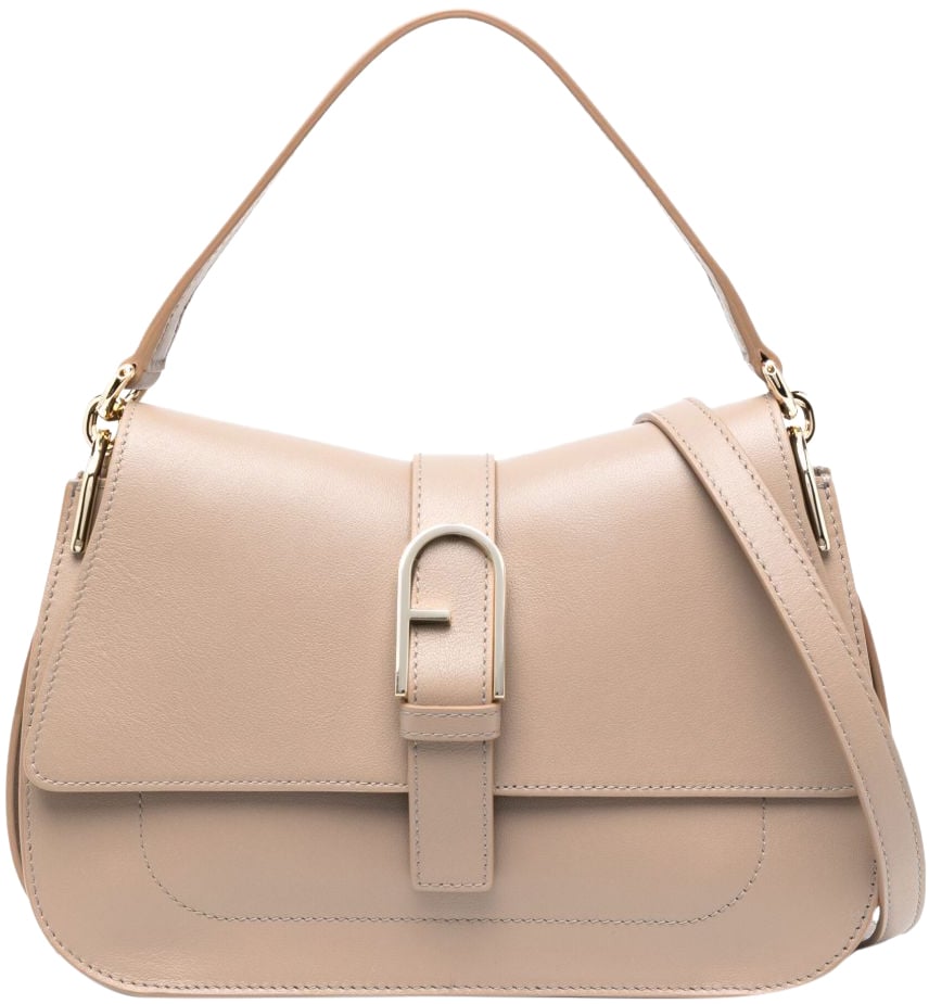 Furla Furla Flow M Top Handle Greige Grijs