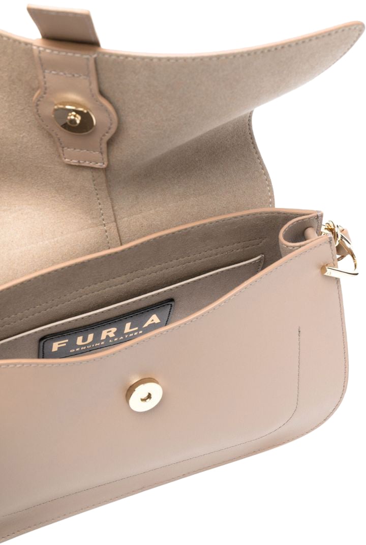 Furla Furla Flow M Top Handle Greige Grijs