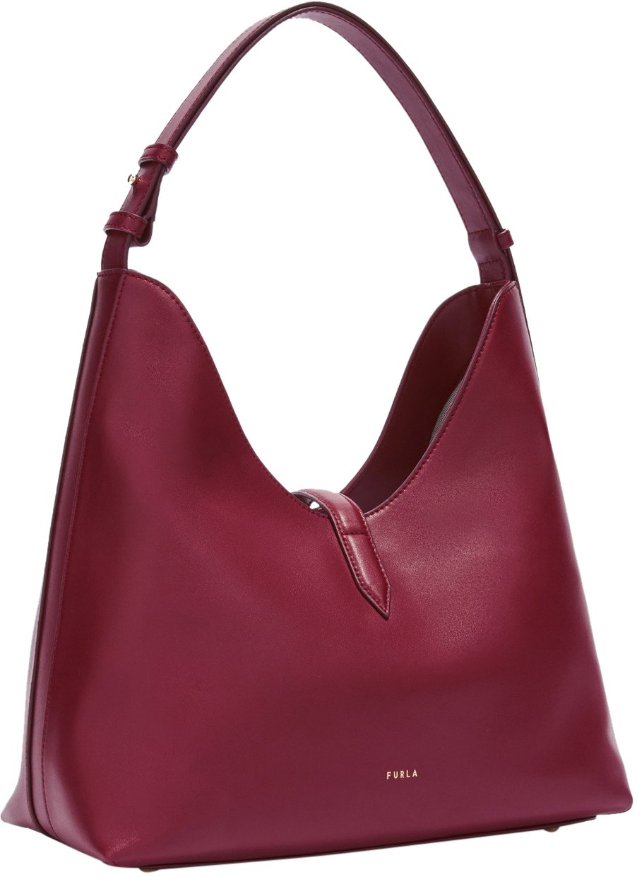 Furla Furla hobo bag goccia m in leather color cherry Rood
