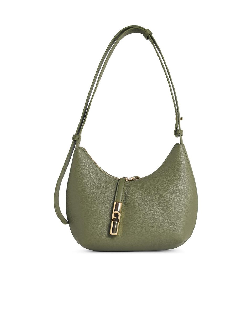 Furla 'S  Goccia' Avocado Leather Shoulder Bag Neutraal