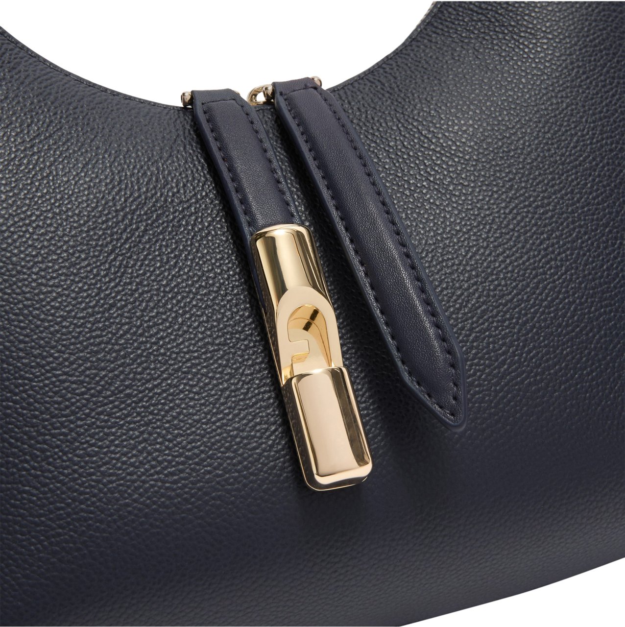 Furla Furla goccia s leather shoulder bag, blue Blauw