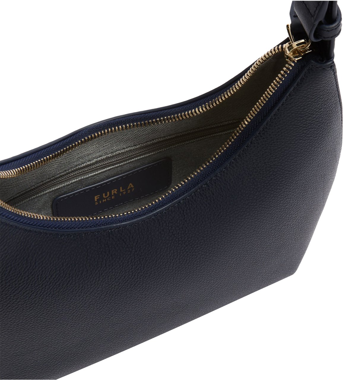 Furla Furla goccia s leather shoulder bag, blue Blauw
