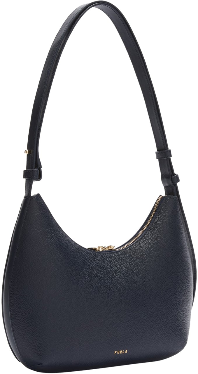 Furla Furla goccia s leather shoulder bag, blue Blauw