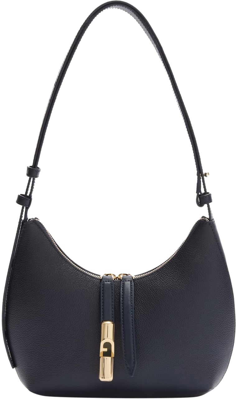 Furla Furla goccia s leather shoulder bag, blue Blauw