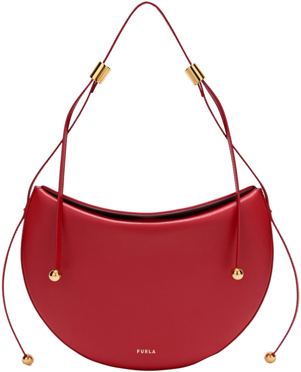 Furla Furla moonstone s leather shoulder bag, red Rood