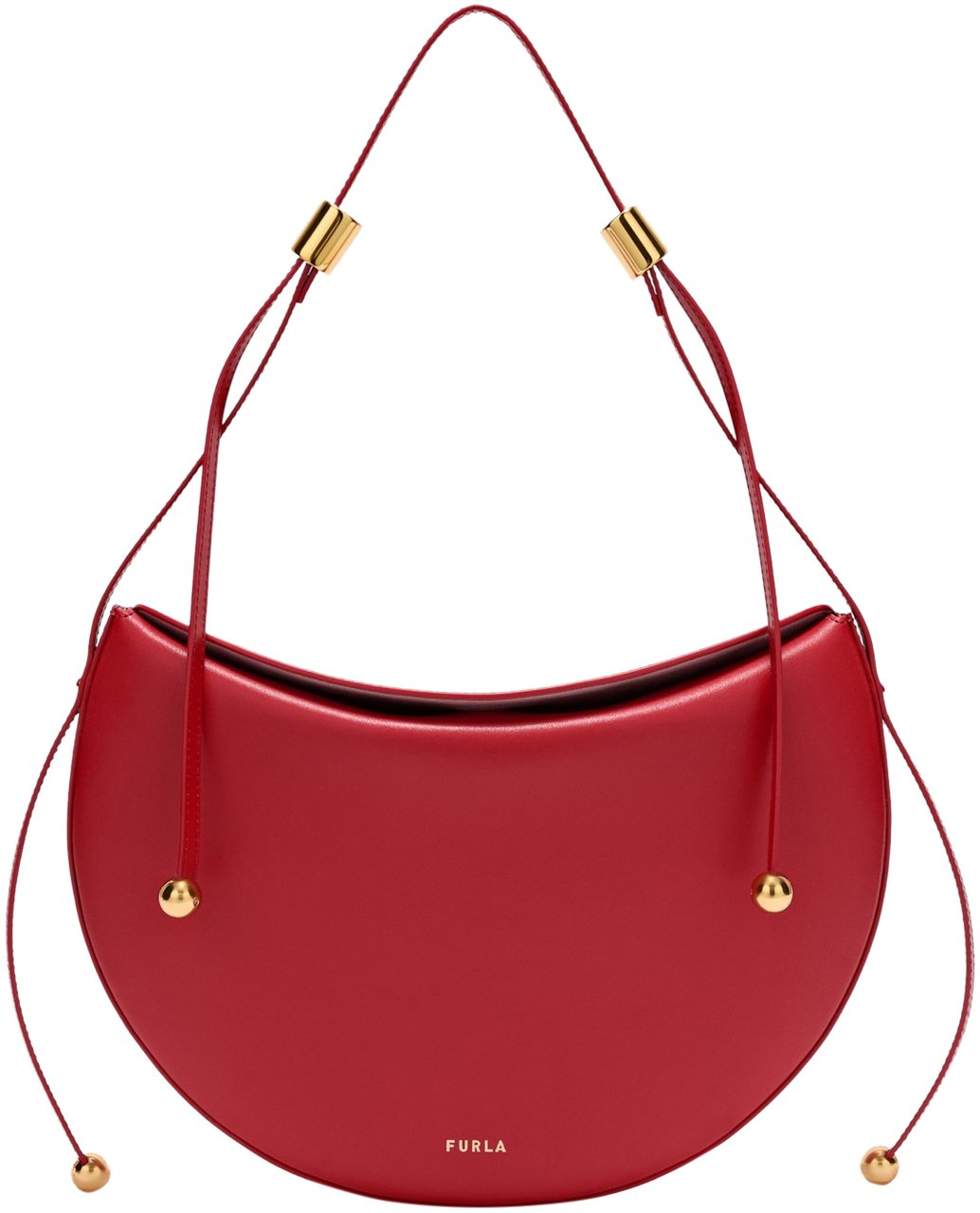 Furla Furla moonstone s leather shoulder bag, red Rood