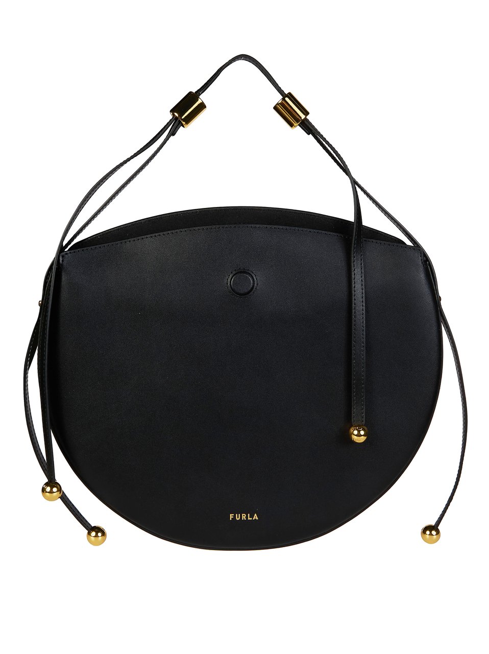 Furla Moonstone M Crescent Shoulder Bag Zwart