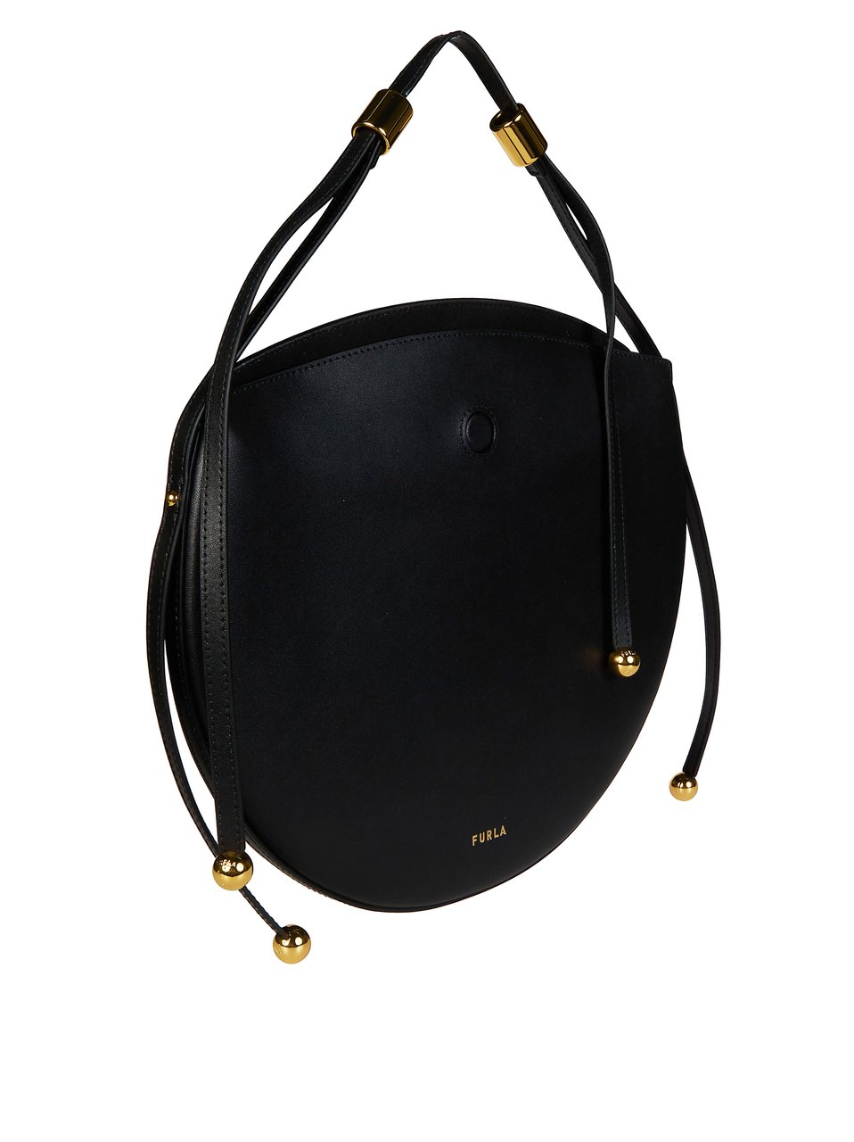 Furla Moonstone M Crescent Shoulder Bag Zwart