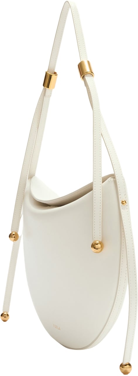 Furla Furla moonstone s leather shoulder bag, cream color Beige